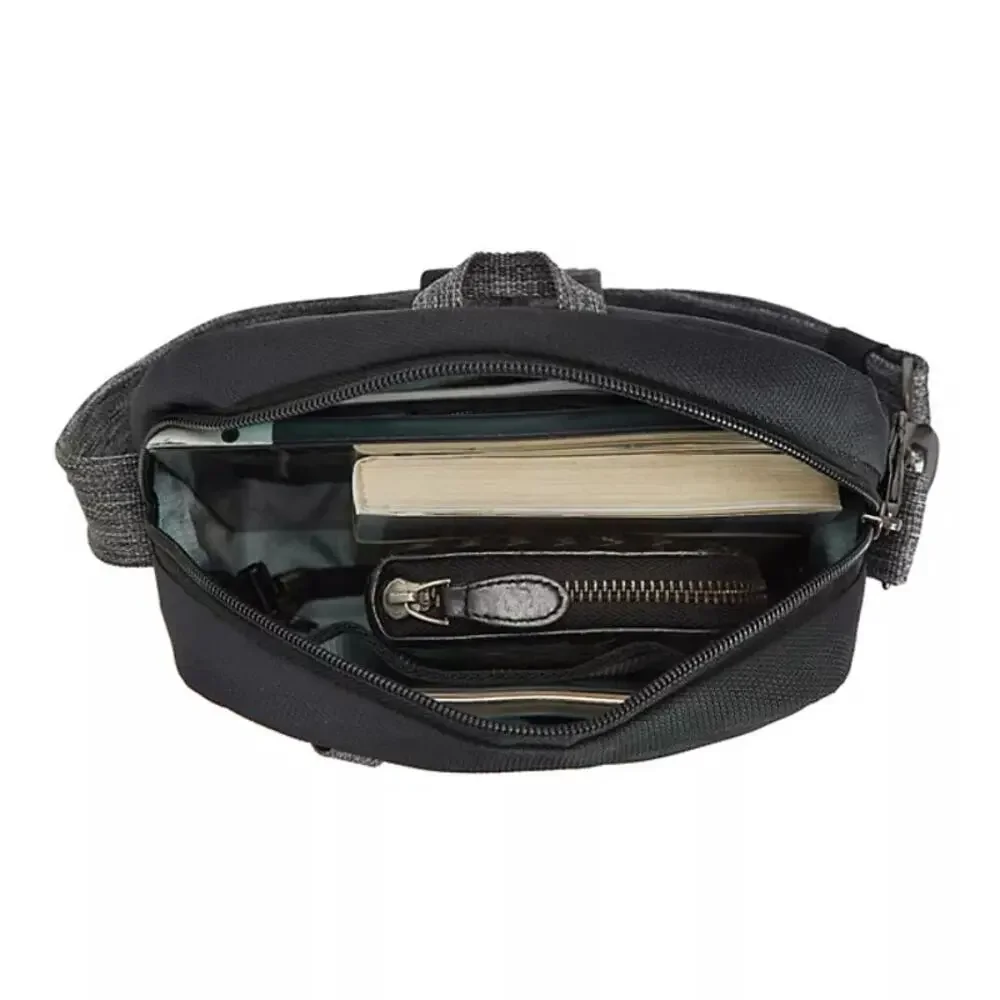 NWT Travelon Greenlander Anti Theft Small Travel Crossbody Bag Purse Black RFID